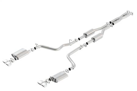 Borla - Borla 09-14 Dodge Challenger R/T 5.7L RWD 2Dr. Dual Rctgl. Angle S-Type CB Exhaust - Rear Split Exit