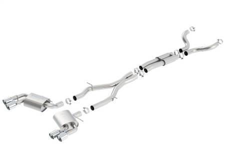 Borla - Borla 16-17 Camaro SS 6.2L Dual Tip Dual Split Rear Exit Dual Mode Catback Exhaust (NPP)