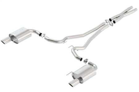 Borla - Borla S-Type Cat-Back 15-17 Ford Mustang GT 5.0L V8 MT/AT 2.5in pipe 4in tip