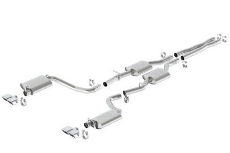 Borla - Borla 15-16 Dodge Challenger R/T 5.7L Dual Rectangle Angle Cut Dual Split Rear Exit ATAK Exhaust