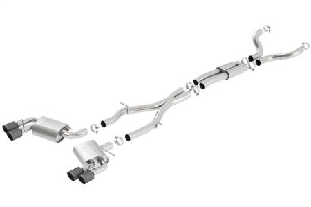 Borla - Borla 16-17 Chevy Camaro 6.2L 4in Dual CF Tips w/Black Core Dual Split Exit ATAK Catback Exhaust