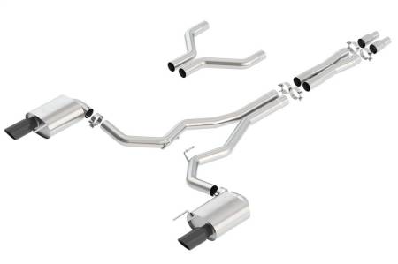 Borla - Borla Atak Cat-Back 15-17 Ford Mustang GT 5.0L V8 MT/AT 3in pipe 4in Black Chrome Tips