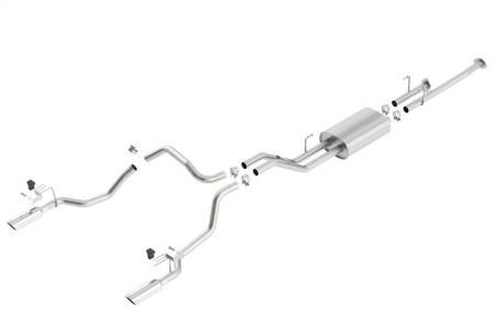 Borla - Borla 14-15 Toyota Tundra 4.6L/5.7L Crew Max SB DC SB Touring Cat Back Exhaust Dual Split Rear Exit