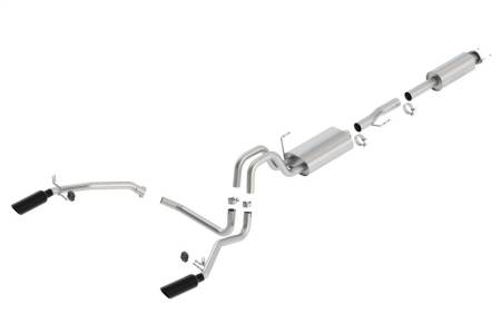 Borla - Borla 11-14 Ford F-150 5.0L Stainless Steel S-Type Catback Exhaust - 4in Tips Single Split Rear Exit