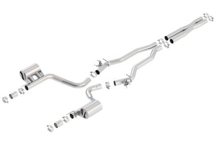 Borla - Borla 15-16 Dodge Charger Hellcat 6.2L V8 ATAK Catback Exhaust w/ Valves No Tips Factory Valance