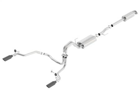 Borla - Borla 15-17 F-150 2.7/3.5L V6 EcoBoost / 5.0L V8 Black Chrome Cat-Back Touring Exhaust