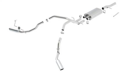 Borla - Borla 09-12 Chevrolet Silverado / 09-12 GMC Sierra 1500 WT/SLE/LT 4.8L/5.3L/6.0L SS Catback Exhaust