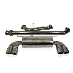 Turbo XS - Turbo XS Catback Exhaust System Quad 4" Polished Stainless Tips 2008-2012 Subaru STi/2011-2012 WRX 5 Door Hatch.