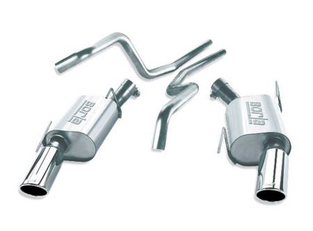 Borla - Borla 2005-2009 Mustang GT / Mustang Shelby GT500 EC-Type CB SS Single Round Rolled Tips Exhaust