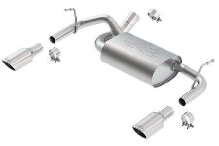 Borla - Borla 12-16 Jeep Wrangler 3.6L AT/MT 4WD Single Split Rr Exit Touring Exhaust (rear section only)