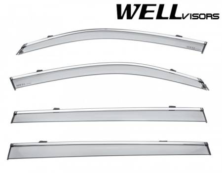 WellVisors - WellVisors Side Window Deflectors Volkswagen Atlas 2018+ With Chrome Trim