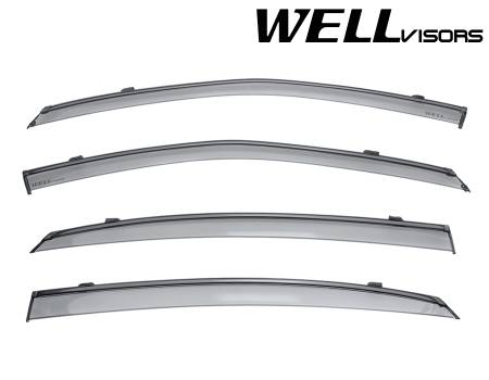 WellVisors - WellVisors Side Window Deflectors Nissan Maxima 16-21 with black trim