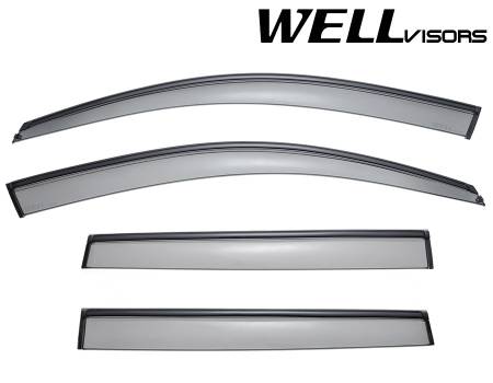 WellVisors - WellVisors Side Window Deflectors Porsche Cayenne 03-10 With Black Trim