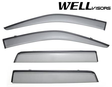 WellVisors - WellVisors Side Window Deflectors Land Rover LR2 08-15 With Black Trim