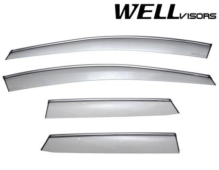 WellVisors - WellVisors Side Window Deflectors Mazda CX-7 07-12 With Chrome Trim