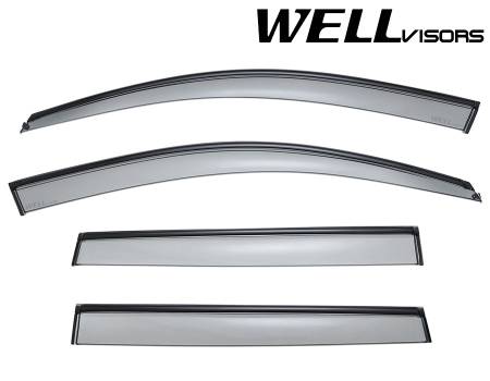 WellVisors - WellVisors Side Window Deflectors Volkswagen Touareg 03-10 With Black Trim