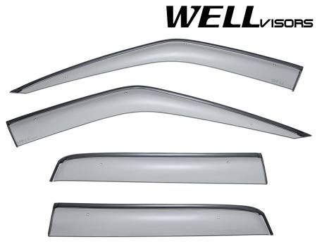 WellVisors - WellVisors Side Window Deflectors Land Rover Range Rover Sport 06-13 With Black Trim