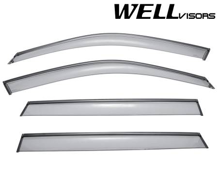 WellVisors - WellVisors Side Window Deflectors BMW E70 F15 X5 07-17 With Black Trim