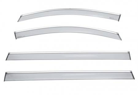 WellVisors - WellVisors Side Window Deflectors Kia Sedona 2015+ with Chrome Trim