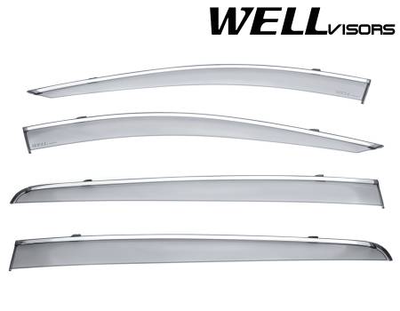 WellVisors - WellVisors Side Window Deflectors KIA Sportage 2017+ with Chrome Trim