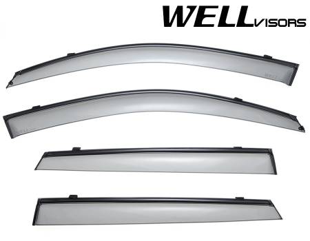 WellVisors - WellVisors Side Window Deflectors Kia Sorento 11-15 With Black Trim