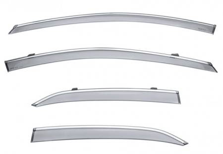 WellVisors - WellVisors Side Window Deflectors Toyota Camry 2018+ with Chrome Trim