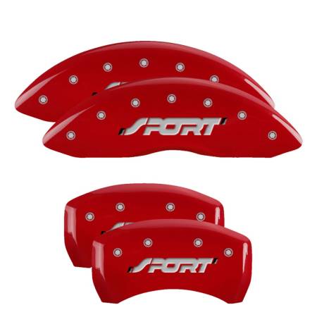 MGP Caliper Covers - MGP Caliper Covers Red finish, Silver Sport (Bold) for 2011-2019 Ford Explorer