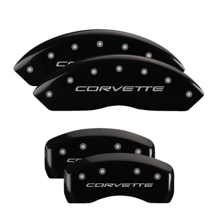 MGP Caliper Covers - MGP Caliper Covers Black finish, Silver Corvette (C5) for 1997-2004 Chevrolet Corvette