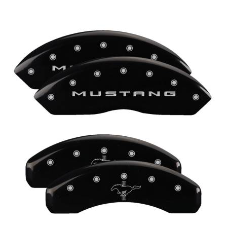 MGP Caliper Covers - MGP Caliper Covers Black finish, Silver Mustang / Bar & Pony (2015) for 2015-2020 Ford Mustang