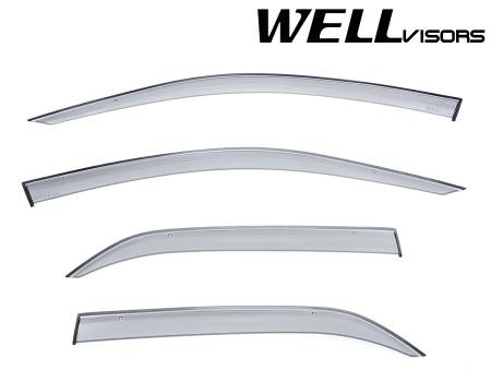 WellVisors - WellVisors Side Window Deflectors Mitsubishi Lancer EVO VIII IX 02-06 Premium Series