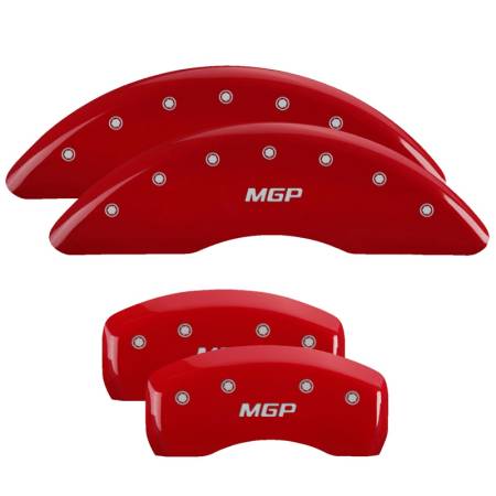 MGP Caliper Covers - MGP Caliper Covers Red finish, Silver MGP for 2012-2015 Jaguar XKR-S / 2015-2015 Jaguar XK / 2010-2015 Jaguar XF / 2011-2017 Jaguar XJ / 2014-2015 Jaguar XJR / 2010-2015 Jaguar XKR / 2010-2015 Jaguar XFR