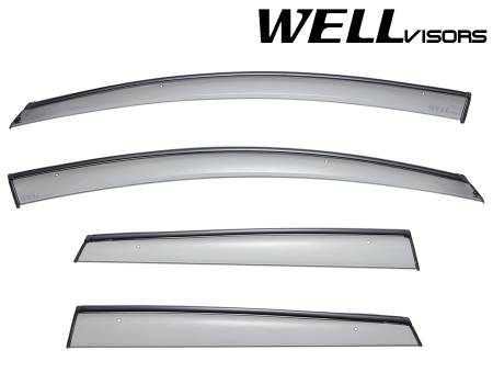 WellVisors - WellVisors Side Window Deflectors Nissan Murano 09-14 With Black Trim