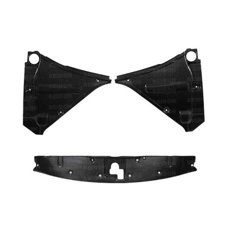 Seibon Carbon - Seibon Carbon fiber cooling panel set for 2009-2011 Nissan GTR