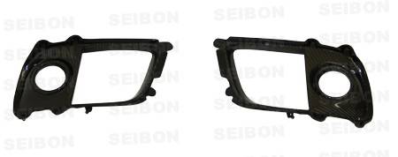 Seibon Carbon - Seibon Carbon fiber fog light surround for 2008-2012 Mitsubishi Lancer EVO X