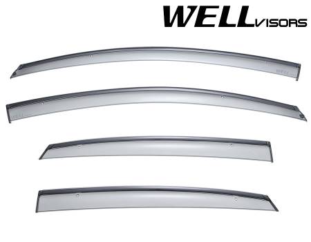 WellVisors - WellVisors Side Window Deflectors Nissan Sentra 13-19 With Black Trim