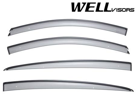 WellVisors - WellVisors Side Window Deflectors Nissan Versa Sedan 12-19 With Black Trim