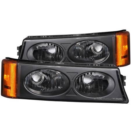 ANZO Headlights, Tail Lights and More  - ANZO 2003-2006 Chevrolet Silverado 1500 Euro Parking Lights Black