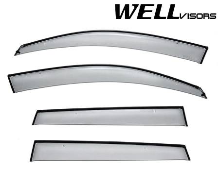 WellVisors - WellVisors Side Window Deflectors Toyota RAV4 06-12 With Black Trim