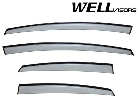 WellVisors - WellVisors Side Window Deflectors Toyota Pruis 10-15 With Black Trim