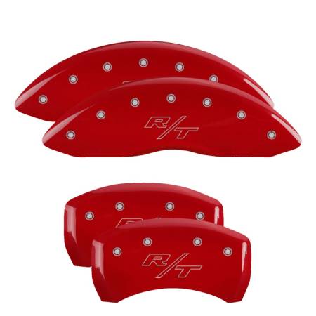 MGP Caliper Covers - MGP Caliper Covers Red finish, Silver RT (Vintage) for 2011-2019 Dodge Challenger / 2011-2019 Dodge Charger