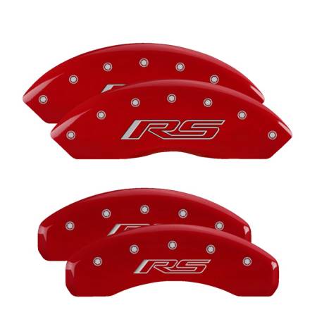 MGP Caliper Covers - MGP Caliper Covers Red finish, Silver RS (Camaro Gen 5/6) for 2016-2019 Chevrolet Camaro