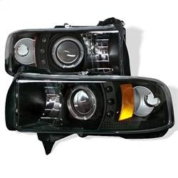 Spyder Auto - Spyder Dodge Ram 1500 94-01 94-02 Projector Headlights LED Halo LED Blk PRO-YD-DR94-HL-AM-BK