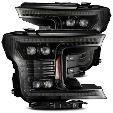 AlphaRex - AlphaRex 18-20 Ford F-150 NOVA LED Proj Headlight Plank Style Alpha Blk w/Activ Light/Seq Signal/DRL