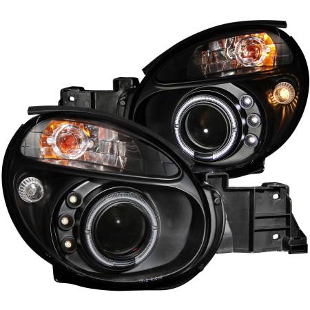 ANZO Headlights, Tail Lights and More  - ANZO 2002-2003 Subaru Impreza Projector Headlights w/ Halo Black