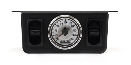 Air Lift Performance - Air Lift Dual Needle Gauge With Two Paddle Switches- 200 PSI 26229