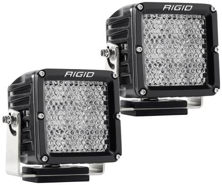 Rigid Industries - RIGID D-XL PRO LED Light, Flood Diffused, Surface Mount, Black Housing, Pair