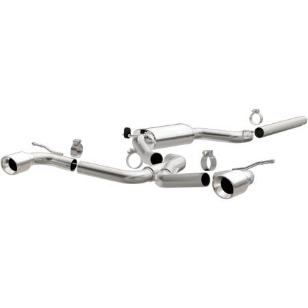 MagnaFlow Exhaust Products - MagnaFlow SYS Cat-Back Dual Split Rear Exit 4in Polished Tips 2015 VW GTI 2.0L Turbo