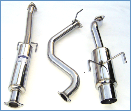 Invidia - Invidia 92-95 Honda Del Sol (101mm tip) Cat- Back Exhaust