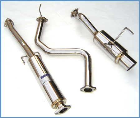 Invidia - Invidia 96-00 Honda Civic EK4 J-Spec 3DR 60mm (101mm tip) Cat-back Exhaust