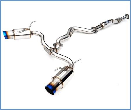 Invidia - Invidia 08-11 STi Hatch / 11 WRX Hatch Dual N1 Single Layer Titanium Tipped Cat-back Exhaust